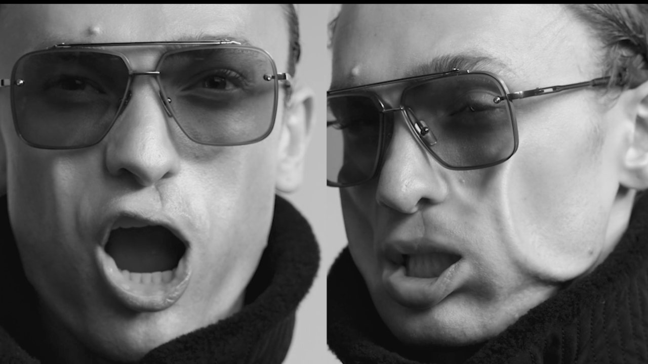 DITA Mach 6: two men in aviator sunglasses, black and white