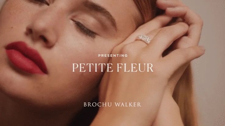 Petite Fleur for Brochu Walker: a close portrait with a ring, the film’s title across it